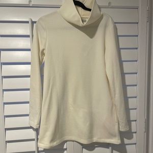 Dudley Stephens Terry Fleece Cobble Hill Turtleneck M Cream